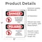 Signmission Do Not Enter Authorized Only Bilingual Danger Sign, Vinyl Decal, 5in W x 7in L, 2PK OS-2PACK-DS-D-57-VS-1144 - alternate 4